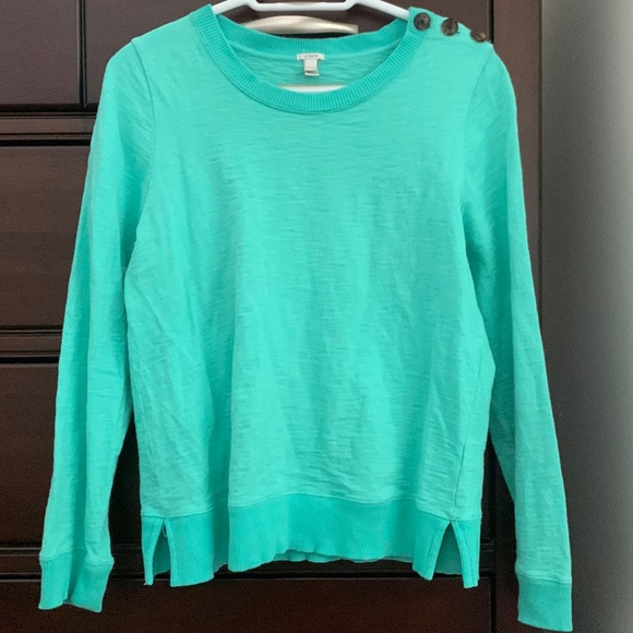 J.Crew tortoise shell button shoulder top - Picture 2 of 9